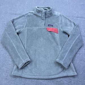 Patagonia Re-Tool Snap-T Pullover Women's Medium Gray Polartec Fleece Sweater*